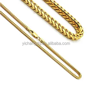 3mm Men's Women's 14K Yellow Gold Franco Chain Necklace Supplier