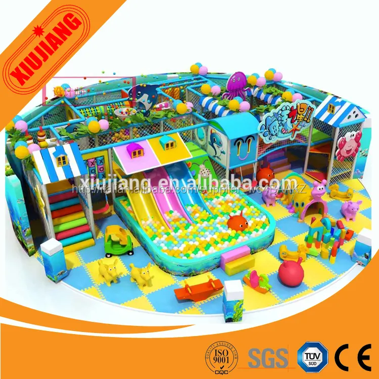 morbido Funland parco giochi al coperto di plastica playset casetta gonfiabile per i bambini