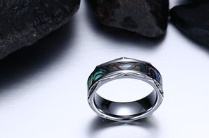 China Fabricante Mejor Precio Película Figura <span class=keywords><strong>Occidental</strong></span> Joyería De Tungsteno Anillo Embutido de la Cáscara para Hombres - Product Image 5