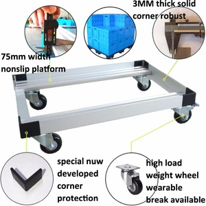 ZJLHJ8058 Storage Mesh Steel Tool Laundry Plastic Warehouse Crate/basket/<strong>box</strong> Moving Cart Dolly/<strong>trolley</strong> with Wheels - Product Image 3