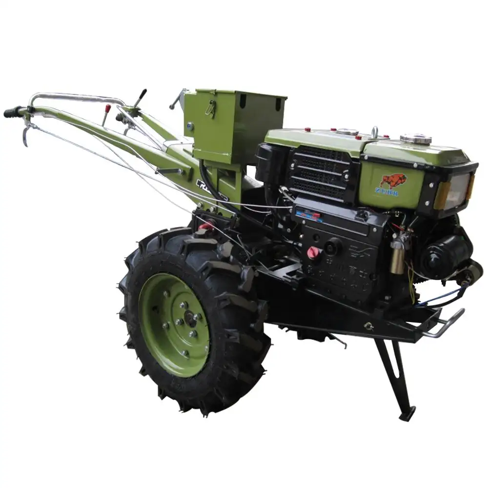 8-15HP buena calidad arranque eléctrico mano empezar mini tractor diesel tractor de mano cultivador