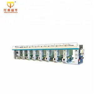 7 Kleur Diepdruk Afdrukken Machine Beste Kwaliteit China Multicolor Automatische Plc, Motor Snelle Verandering 150 M/min Verstrekt Onder Ce