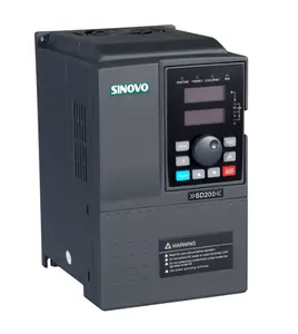 SINOVO Inverter Frekuensi 0,75 KW, Loop Terbuka China atau Konverter Tegangan Rendah VFD 220V