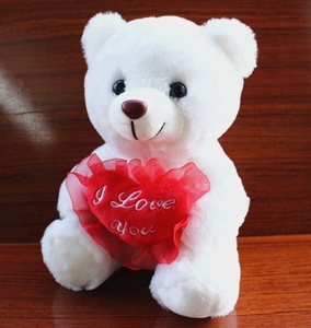 Regalo di Giorno di san valentino dolce Molle del Giocattolo Della <span class=keywords><strong>Peluche</strong></span> Orsacchiotto Bianco Con <span class=keywords><strong>Cuore</strong></span> Rosso Carino Personalizzato I Love You <span class=keywords><strong>Peluche</strong></span> ha condotto la Luce Up Teddy Orso - Product Image 4