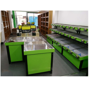 ชั้นวางผักและผลไม้สีเขียวสำหรับร้านค้า - Product Image 1