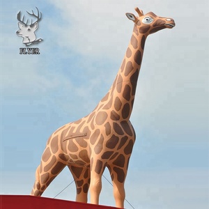 Bán Chạy 2023 Tượng Hươu Cao Cổ Sợi Thủy Tinh Kích Thước Cuộc Sống Ngoài Trời - Product Image 5