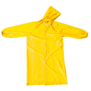 Hooded <strong>Long</strong> Raincoat Heavy Duty <strong>Long</strong> Yellow <strong>Rain</strong> <strong>Coat</strong> - Product Image 3