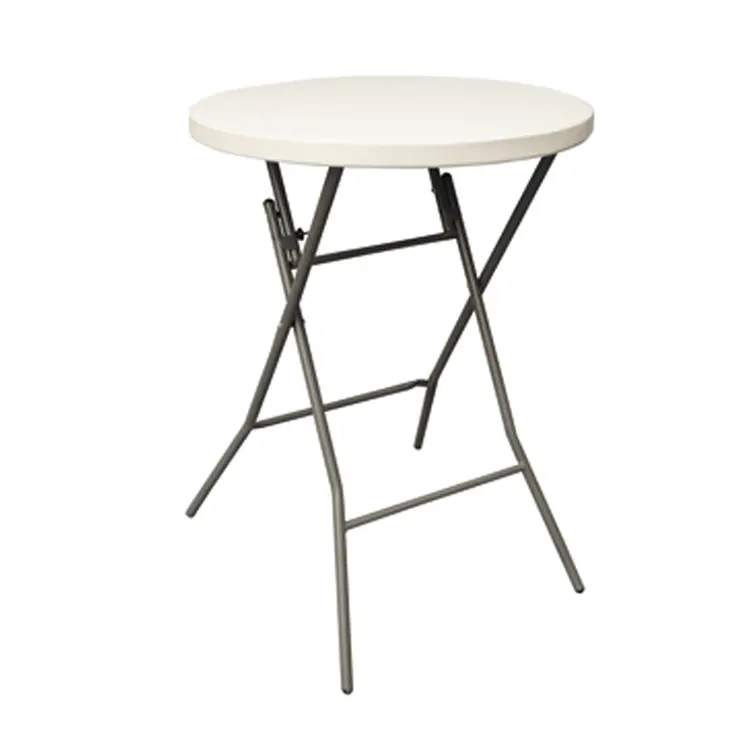 Круглый пластиковый высокий складной коктейльный стол Dia 80 см
