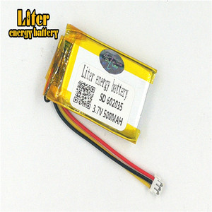 1.5-3 P 3.7 V 602035 mah 500 lithium polymer lipo rechargeable battery li ion Solar lithium battery with PCM - Product Image 1