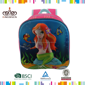 La maternelle élèves sac à dos de bande dessinée fabricants de gros enfants sirène schol sac - Product Image 1