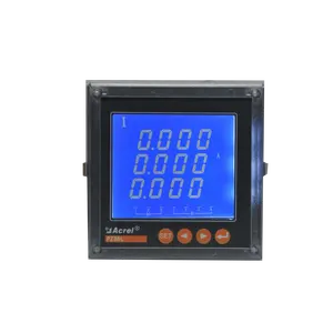 LCD three 3 phase digital ac current meters / panel ammeters with analog output