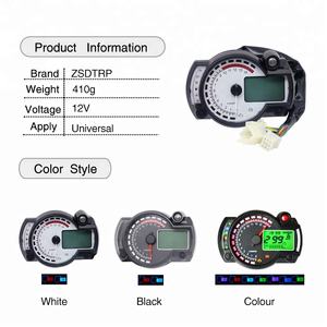 रंगीन 15000RPM यूनिवर्सल मोटरसाइकिल डिजिटल एलसीडी km/h मील प्रति घंटे स्पीडोमीटर ओडोमीटर टैकोमीटर गेज के लिए 8-22 इंच पहिया - Product Image 6