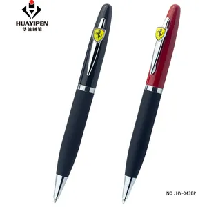 Branded Pen Luxury Rubber Metal Ballpoint Pen with Special 3D Epoxy Logo for Business Gifts