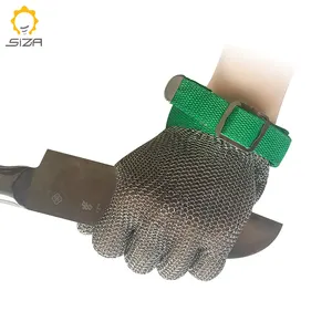 Gants de qualité alimentaire résistants aux coupures pour boucherie, en acier inoxydable, treillis métallique, fer - Product Image 2