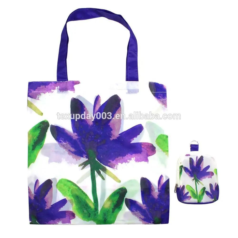 Cheap Durable Custom Rpet Polyester Eco Friendly Folding Shopping Bag