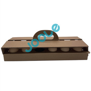 Bandeja biodegradable ecológica para huevos, bandeja para empacar huevos de cartón, 12 agujeros, color original - Product Image 3