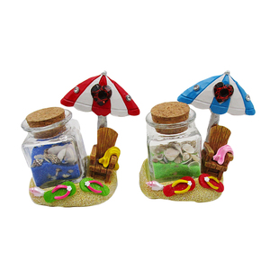 Nuovo Prodotto di Vetro Trasparente albero di cocco decorazione della perla di sabbia bottiglia di <span class=keywords><strong>souvenir</strong></span> per arte della sabbia - Product Image 2