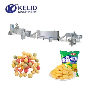 Cheese Ball Food Extruder Processing Line Puffed Corn Snacks Machine