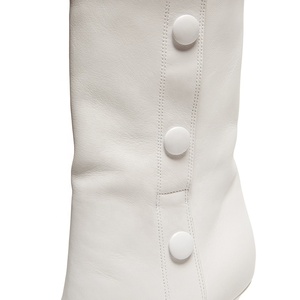 Di grandi Dimensioni Elegante Punta a punta Delle Signore Autunno Inverno 2018 Tacchi Tacco Alto Stivaletti Scarpe Da <span class=keywords><strong>Donna</strong></span> Stivali A Metà Polpaccio Corto Bianco delle donne - Product Image 4