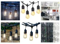 Guirlande solaire à led en forme de cœur, imperméable, éclairage d'extérieur, idéal pour le jardin, noël, E26, E27