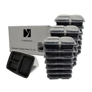 1000ml bpa free microwave safewholesale tin lunch box 3 compartment disposable bento box lunch box with lid