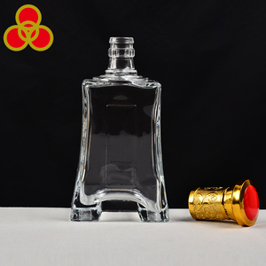 Diseño de lujo 500 ml alcohol botella de vidrio para botella de ron - Product Image 2