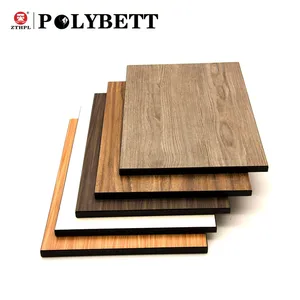 Papan Fenolik Kompak Hpl 12Mm, Tekstur Kayu Polybett Tahan Air untuk Panel Partisi Toilet