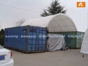 20 'x 20' x 6.6 'w6.0xl6.0xh2.0m nhà máy trực tiếp khung thép mái vòm vận chuyển <span class=keywords><strong>container</strong></span> mái nhà nơi trú ẩn - Product Image 5