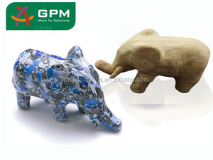 Modèle d'éléphant debout en papier mâché 3D Decopatch, artisanat - Product Image 2
