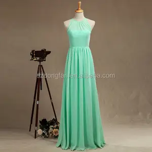 Women Mint Green Maxi Dress Evening Party Dress Chiffon Dress