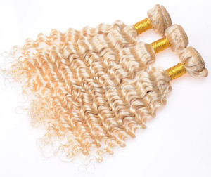 Mode Indien <span class=keywords><strong>miel</strong></span> blonde bouclés armure de <span class=keywords><strong>cheveux</strong></span> à vendre - Product Image 4