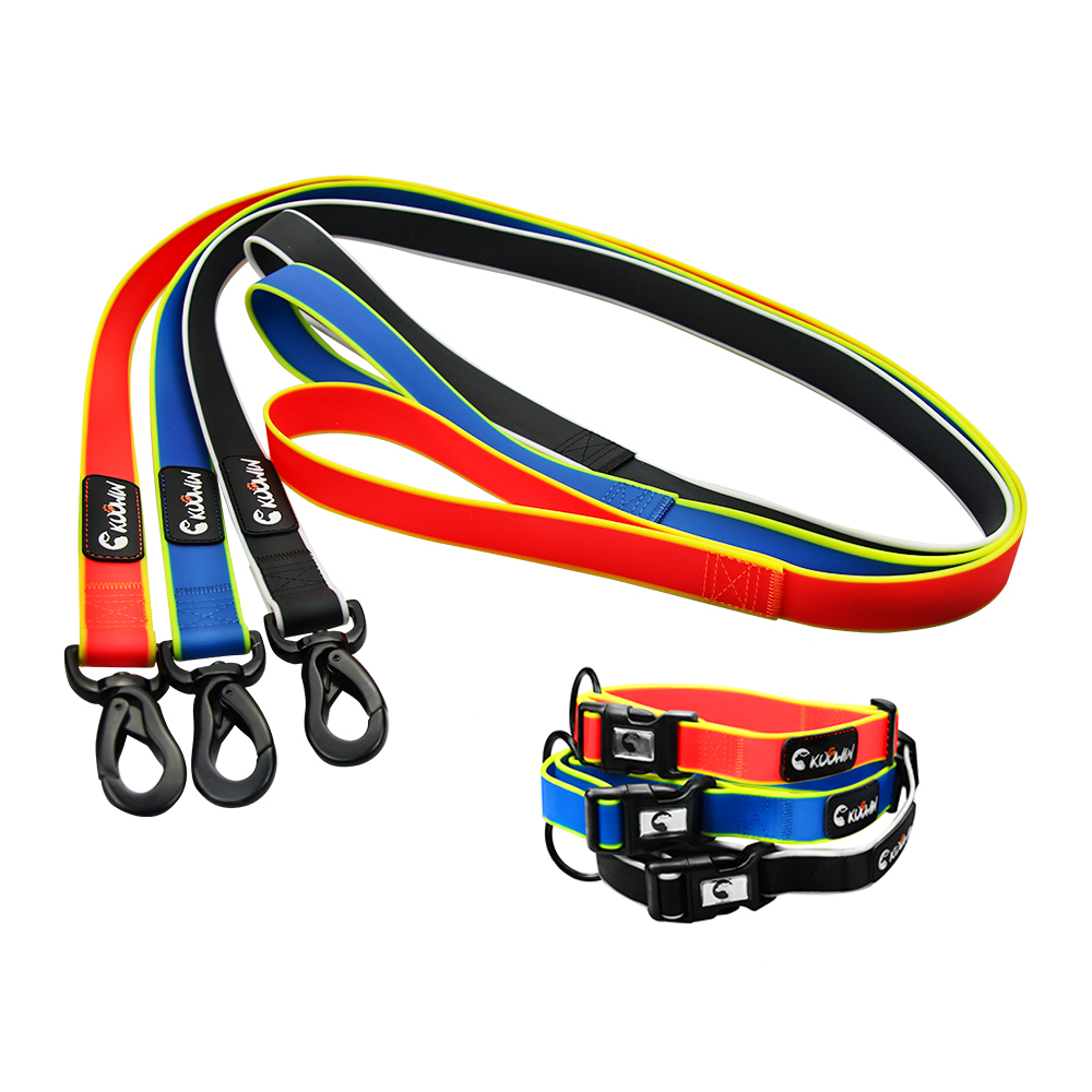 Dog Collar Recycled Tyre Best Selling Product Dog Collar And Leash Made Of Recycled Tyre Material Waterproof PVC Webbing