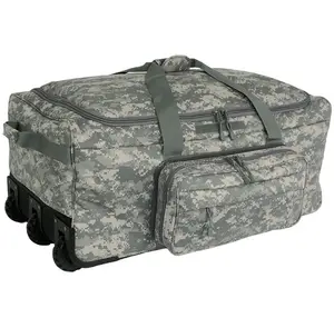 Wholesale Of Tactical Travel Duffle Bag Trolley Luggage In Water Resistant Fabric