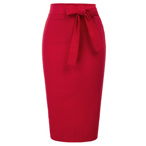 BPE02016 ceinture décorée <span class=keywords><strong>taille</strong></span> <span class=keywords><strong>haute</strong></span> fermeture éclair hanches enveloppé <span class=keywords><strong>jupe</strong></span> <span class=keywords><strong>crayon</strong></span> moulante pour femmes - Product Image 4