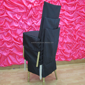 Eventfur <strong>Black</strong> Polyester Protective Universal Slip <strong>Chair</strong> <strong>Cover</strong> for Transport &amp; Stock Protection - Product Image 2