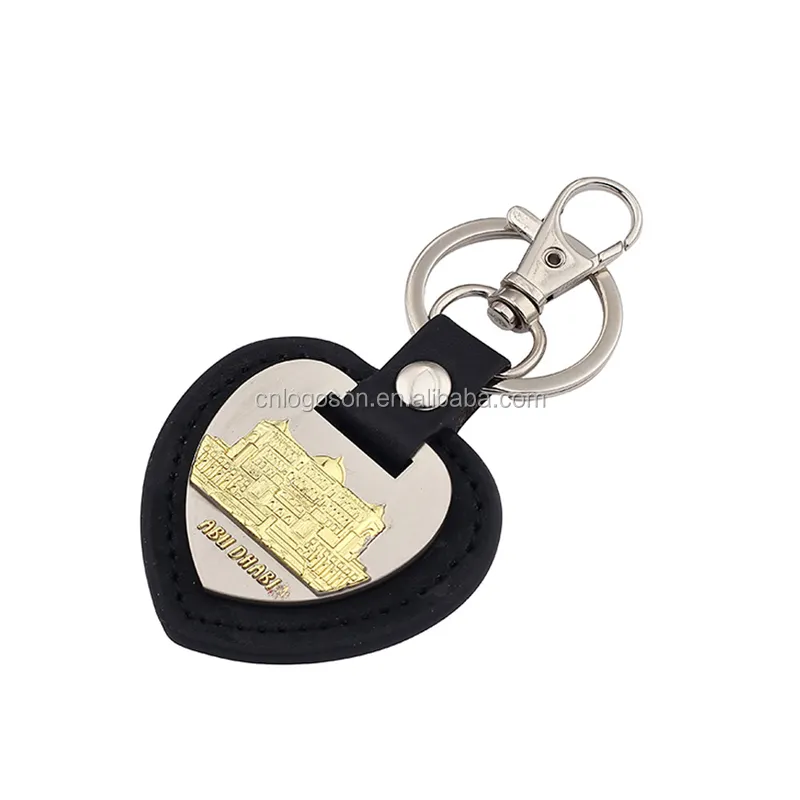 Keychain Factory Dual Color Plating Custom Metal Keychain Gifts United Arab Abu Dhabi Leather Keychain Manufacturers