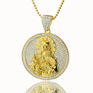 Colgante de Bolsa de Dinero Chapado <span class=keywords><strong>en</strong></span> Oro Saudí de 18K con Micro Pavé de Circonitas Cúbicas para Hombre - Product Image 6
