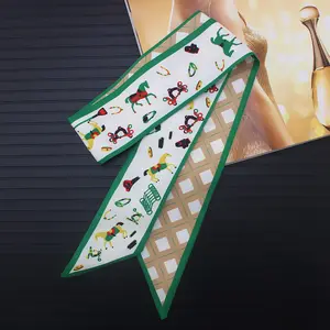 Klee Tasche Schal für Frauen Luxusmarke Foulard Frauen Twill Seiden krawatte New Fashion Kopftücher für Damen und Mädchen