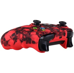Camouflage transfert d'eau impression crâne Silicone couverture peau étui pour Microsoft Xbox <span class=keywords><strong>One</strong></span> <span class=keywords><strong>X</strong></span> & Xbox <span class=keywords><strong>One</strong></span> S contrôleur étui en silicone - Product Image 6