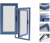 Remolque de Windows/ventana de la casa de diseño de la parrilla/puerta corredera de aluminio con rejilla