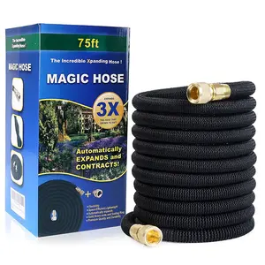 50 Ft Quick Connector Connector Latex Core And Strength Fabric Polyester Gardening Water Flexible Garden Cars Expandable Hose