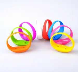Party Items Fabricage Led Shock Sensor Glow Armbanden Polsband Met Logo Afdrukken Voor Party Concert