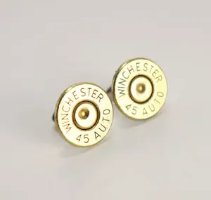 Gepersonaliseerde Stud Bullet Oorbellen Cadeaus voor Mannen Vrouwen Lichtgewicht Gun Oorbellen