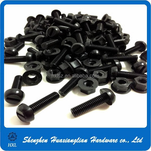 Vis et écrou en <span class=keywords><strong>plastique</strong></span> chinois à tête hexagonale de couleur noir et blanc - Product Image 2