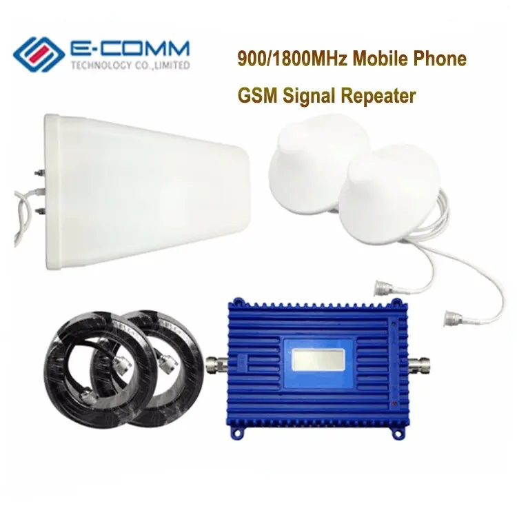 Với 2 Ăng-ten Trong Nhà GSM 1900 Mobile Signal Booster PCS 1900 mhz Điện Thoại Di Động Cellular Repeater ALC 70dB Khuếch Đại