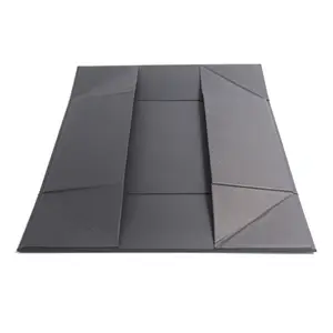 Luxus schwarz karton folding box magnetische verschluss starre faltbare papier box faltbare geschenk boxen