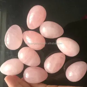 Œuf en quartz naturel Yoni, rose, cristal, exercice vaginal, pour femmes, vente en gros,