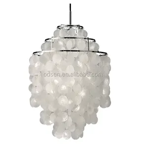 modern fancy chandelier made of shells