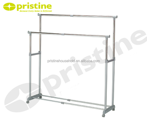 Étagère OEM vente en gros stockage domestique Taiwan fabricant de meubles support de cintre en tissu en acier de mode chromé - Product Image 5