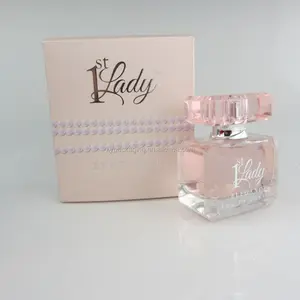 High Quality Pink Female Perfume Glass Bottle With Pink Surlyn Cap